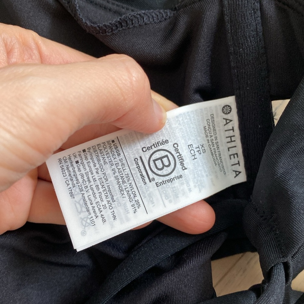 NWT Athleta Black Bikini Top - Picture 4 of 4